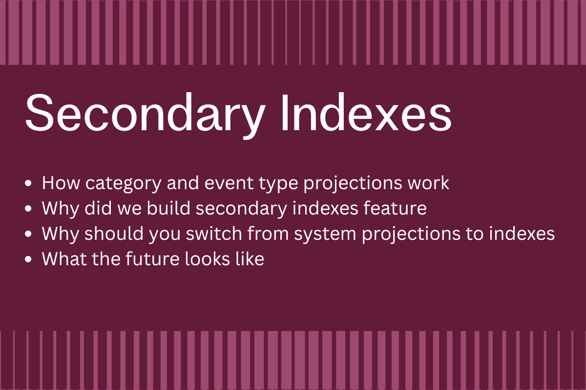 Cover for Secondary Indexes in KurrentDB: Default Indexes